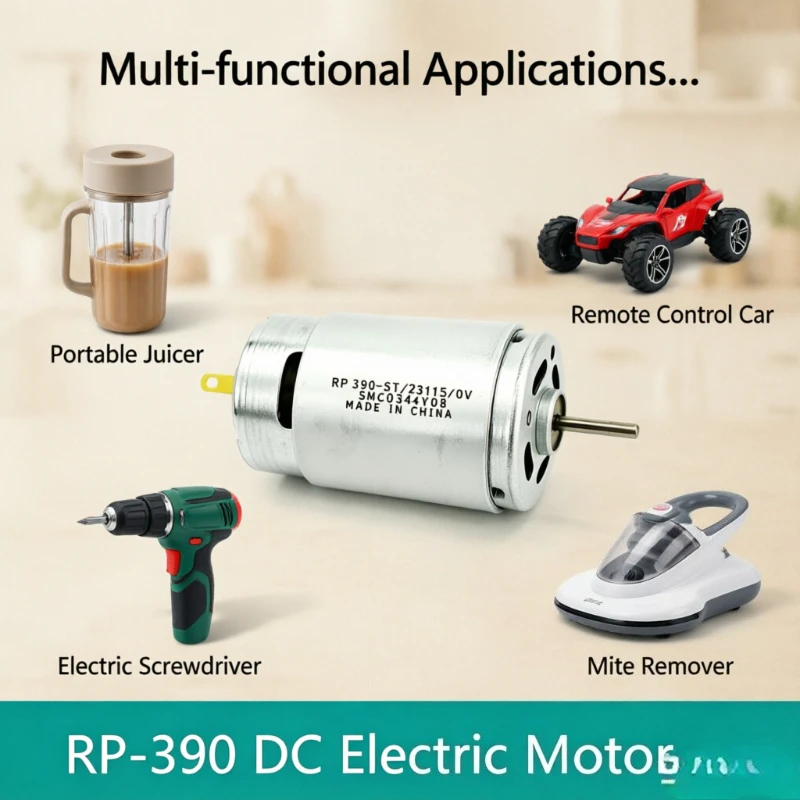 

Small 390 DC Motor DC 6V -18V 12V 5400RPM Motor Large Torque Engine Carbon Brush Motor DIY Toys Hair Drier Fan