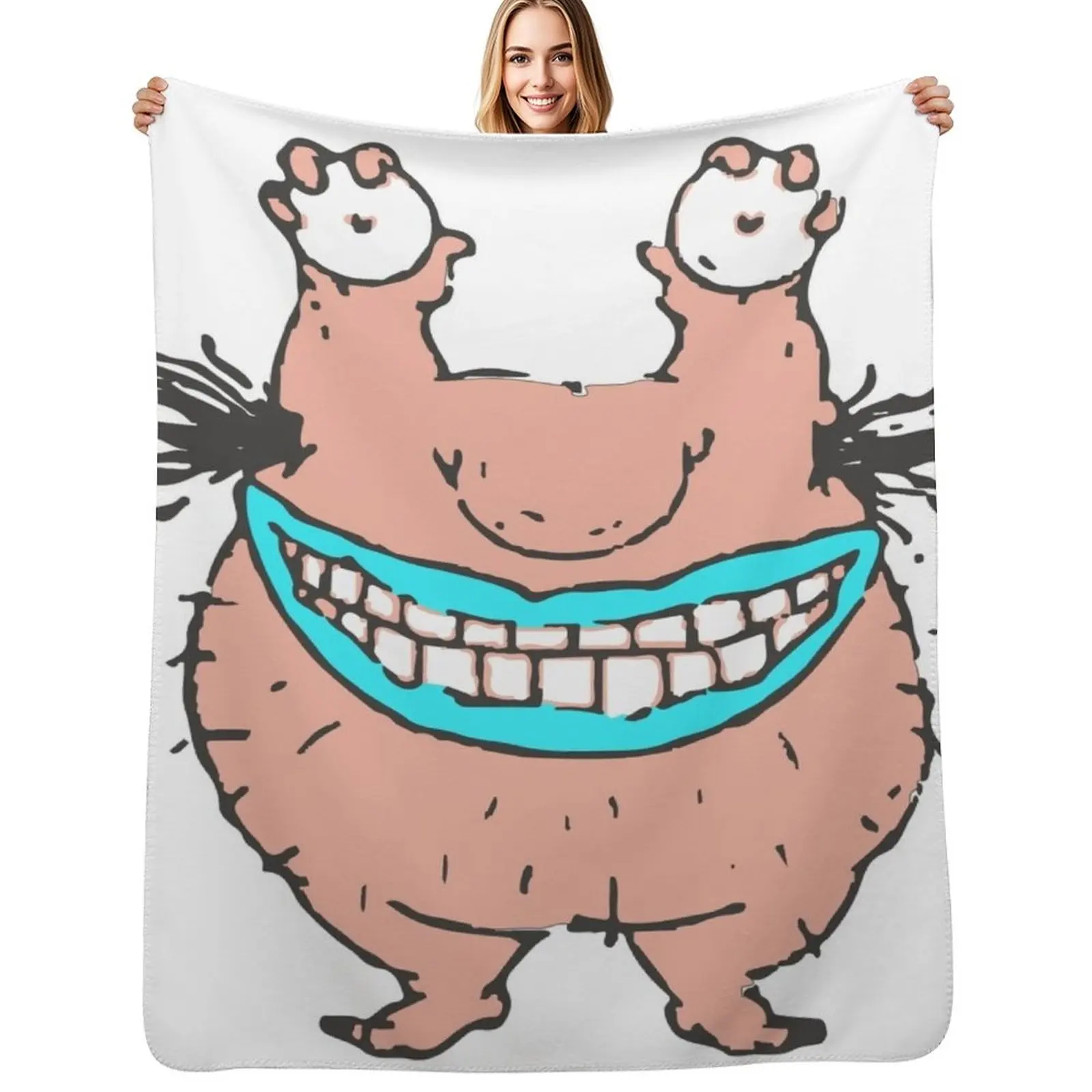 

Ahh Real Monsters Crumb Throw Blanket Travel Size Cozy Blanket for Plane Train