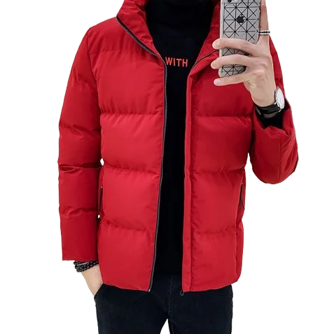 سترة سترة كلاسيكية للرجال بياقة واقفة مبطنة بالقطن ملابس خارجية دافئة وكاجوال سميكة معطف شتوي جديد #5