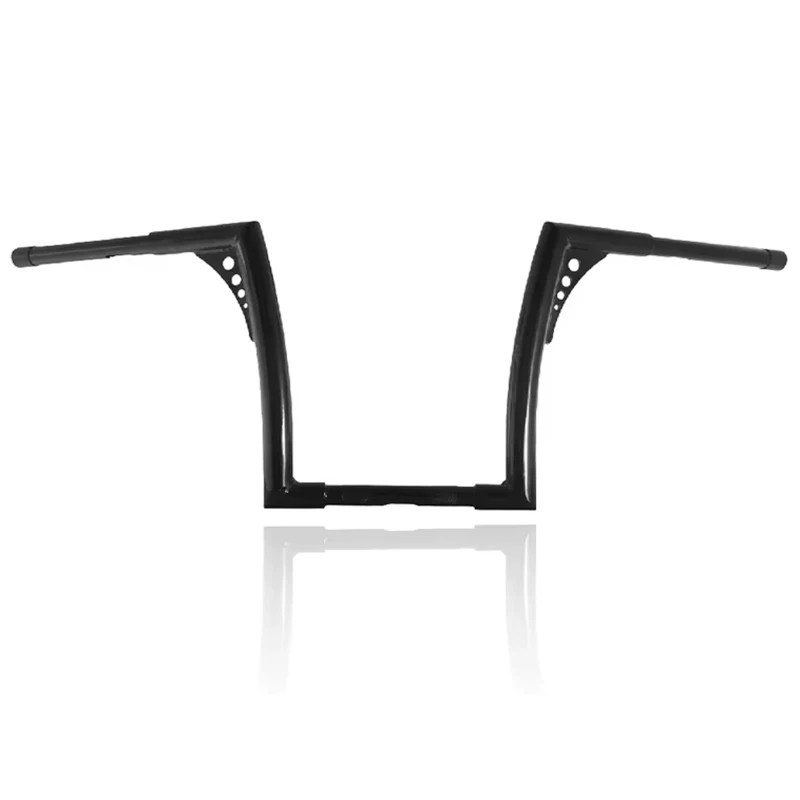 

Gloss black 10'' Rise 1-1/4'' Bat wing Ape Hangers Handlebar Compatible for Harley Softail FLST FXST Sportster XL 883 1200