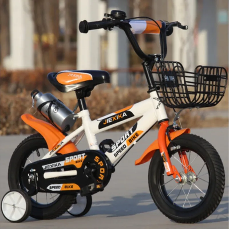 Koolstofstaal Kinderfiets 12-14-16-18-20 Inch Voor Jongens En Meisjes Baby Met Achterbank Pedaal scooter Weg Mountainbike