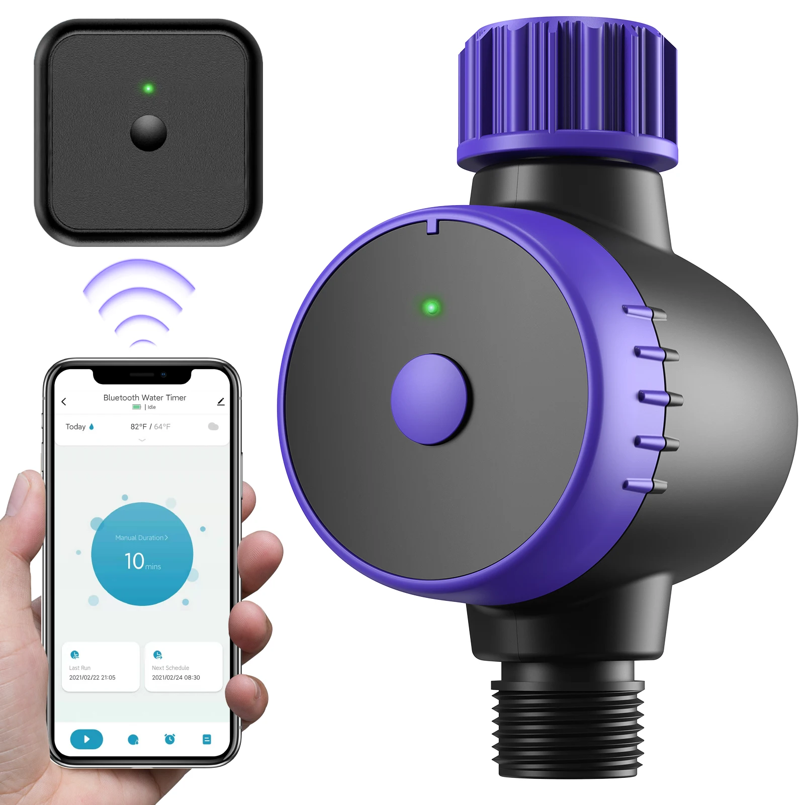 Intelligent water valve Bluetooth Sprinkler Timer, WiFi Smart Irrigation Water Timer, Wireless Remote APP & Voice Control