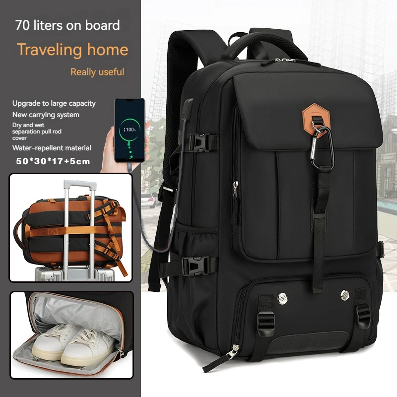 50l-travel-laptop-backpack-with-usb-port-waterproof-hiking-camping-bag-men-women-outdoor-backpack-with-shoe-compartment