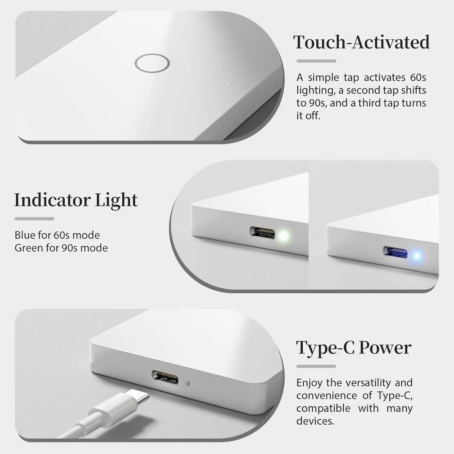 مصباح أظافر بالأشعة فوق البنفسجية بقدرة 18 وات LED معالجة سريعة، مؤقت مزدوج، من النوع C، متوافق مع جميع طلاءات الجل