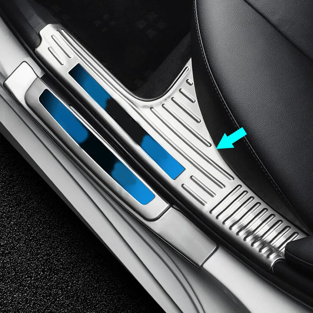 For Toyota Camry XV70 2017 2018 2019 2020 2021 2022 Inner Door Sill Scuff Plate Cover Stickers Stainless Steel Threshold Trim