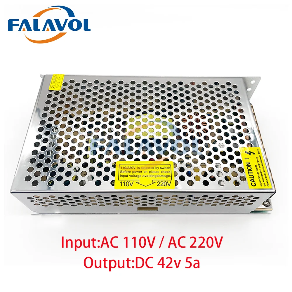 FALAVOL AC 110V/220V to DC 42V 5A 210W Switching Power Supply Adapter for Wide Format UV DTF Printer Industrial Equipment