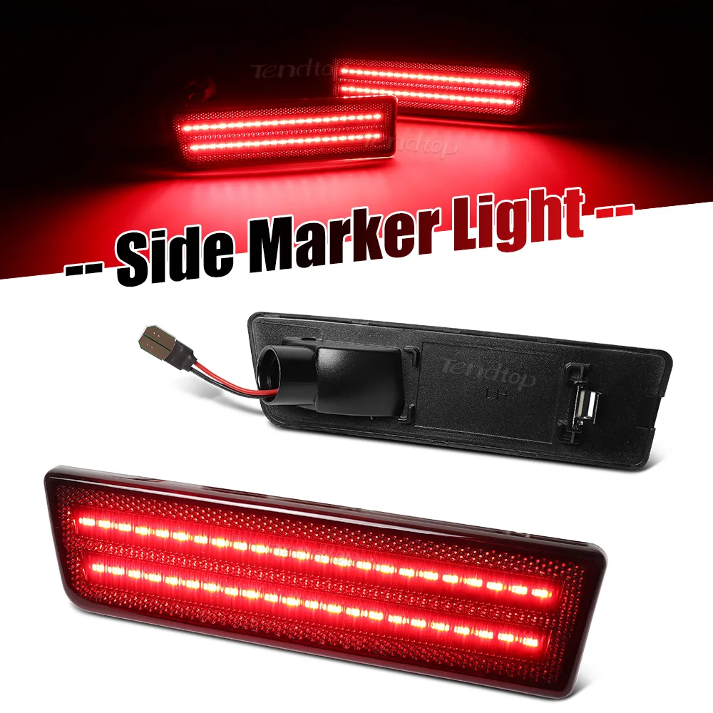 2Pcs Smoke Lens LED Front Bumper Fender Amber Indicator Lamps Side Marker Light Signal for 2010-2013 Ford Transt Connect