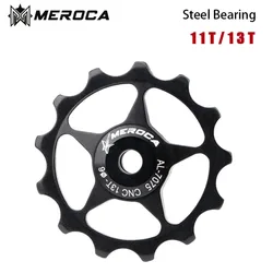 11T 13T MTB Bicycle Rear Derailleur 4mm 5mm 6mm Steel Bearing Pulley aluminum Wheel Road Bike Guide Roller Idler