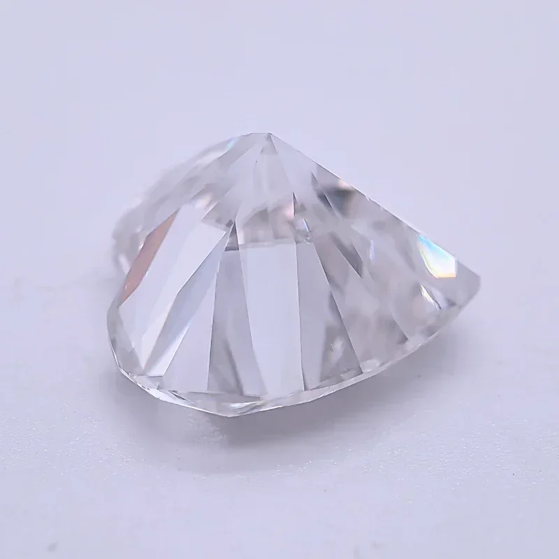 Pedra moissanite de grau mais alto, corte de coração, super branco, cor d vvs1, amuletos de alta qualidade, materiais de fabricação de joias com certificado