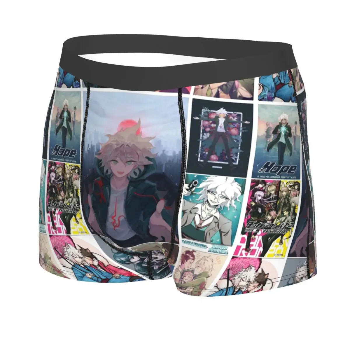 Nagito Komaeda Voice Hope Retro Danganronpa Makoto Game slip Boxer da uomo, speciale Idea regalo intimo altamente traspirante