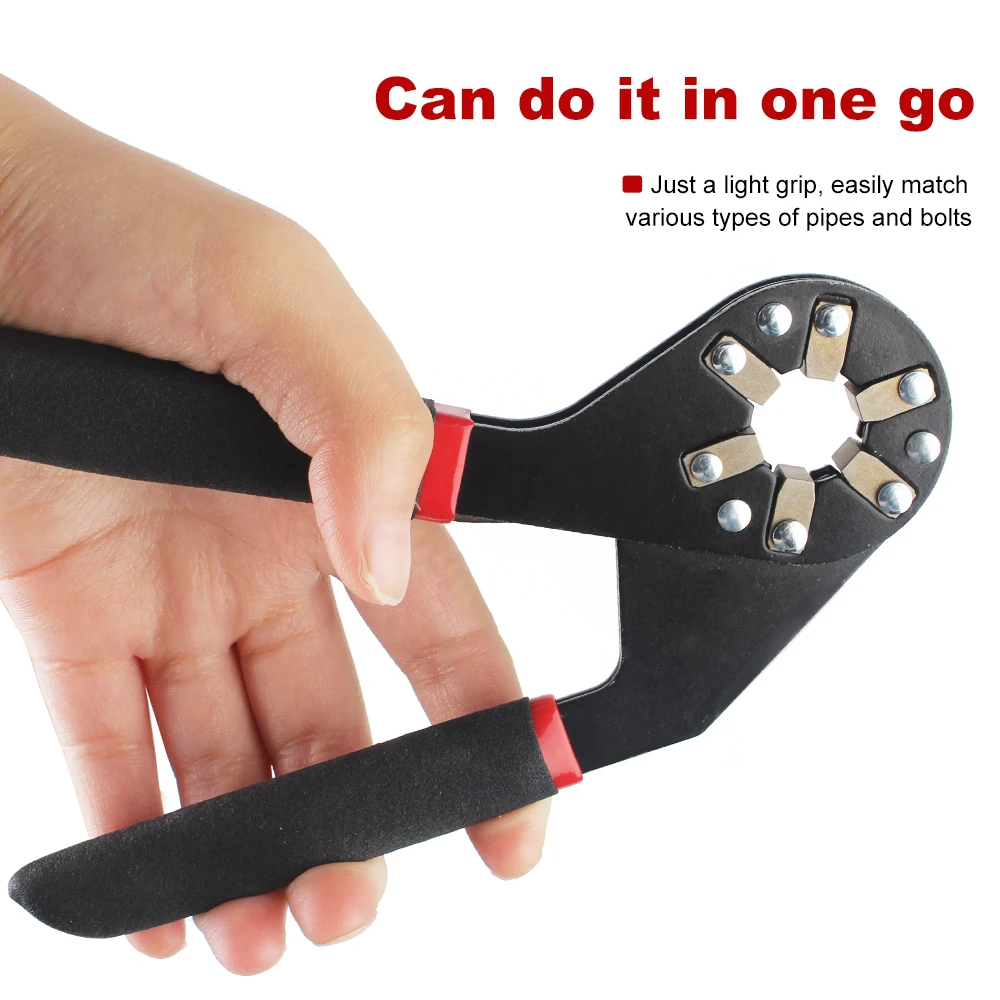 6/8 Inch Universal Multifunctional External Hexagon Torque Spanner Manual Tool Repair Removal Tool Adjustable Wrench