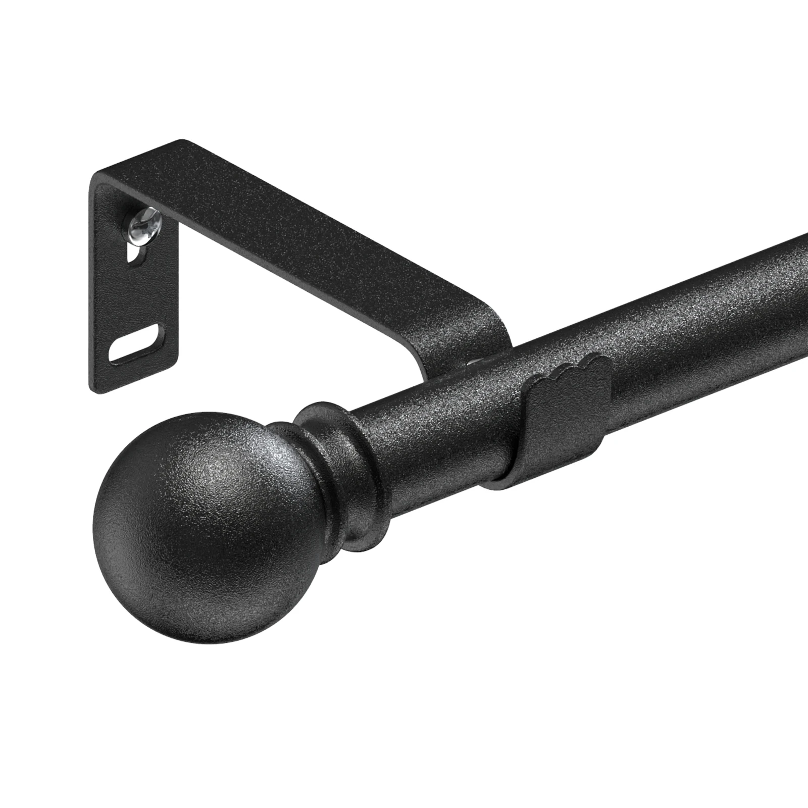 Curtain Rods for Windows, 5/8 inch Decorative Curtain Rod, Matte Black Splicing Heavy Duty Window Curtain