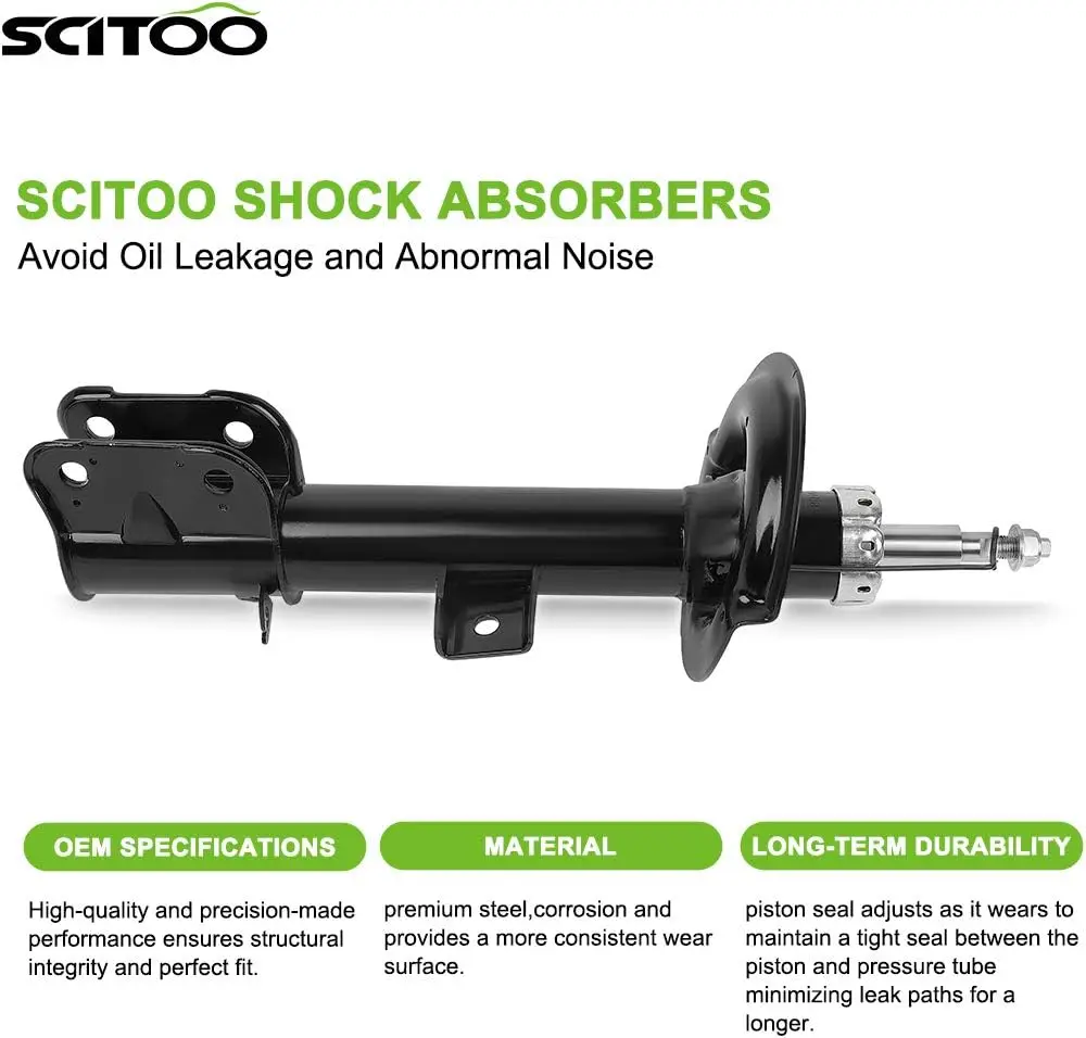 SCITOO Front Shocks Set of 2 for Santa Fe, Shocks Absorbers and Struts Fits 2010 2011 2012 for Hyundai Santa Fe