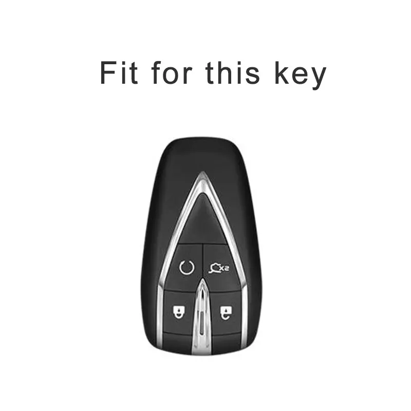 Car For Changan CS35 PLUS CS75PLUS CS55PLUS Leather TPU Smart 4Button Key Cover Case Bag Shell Fob Protector Keychain