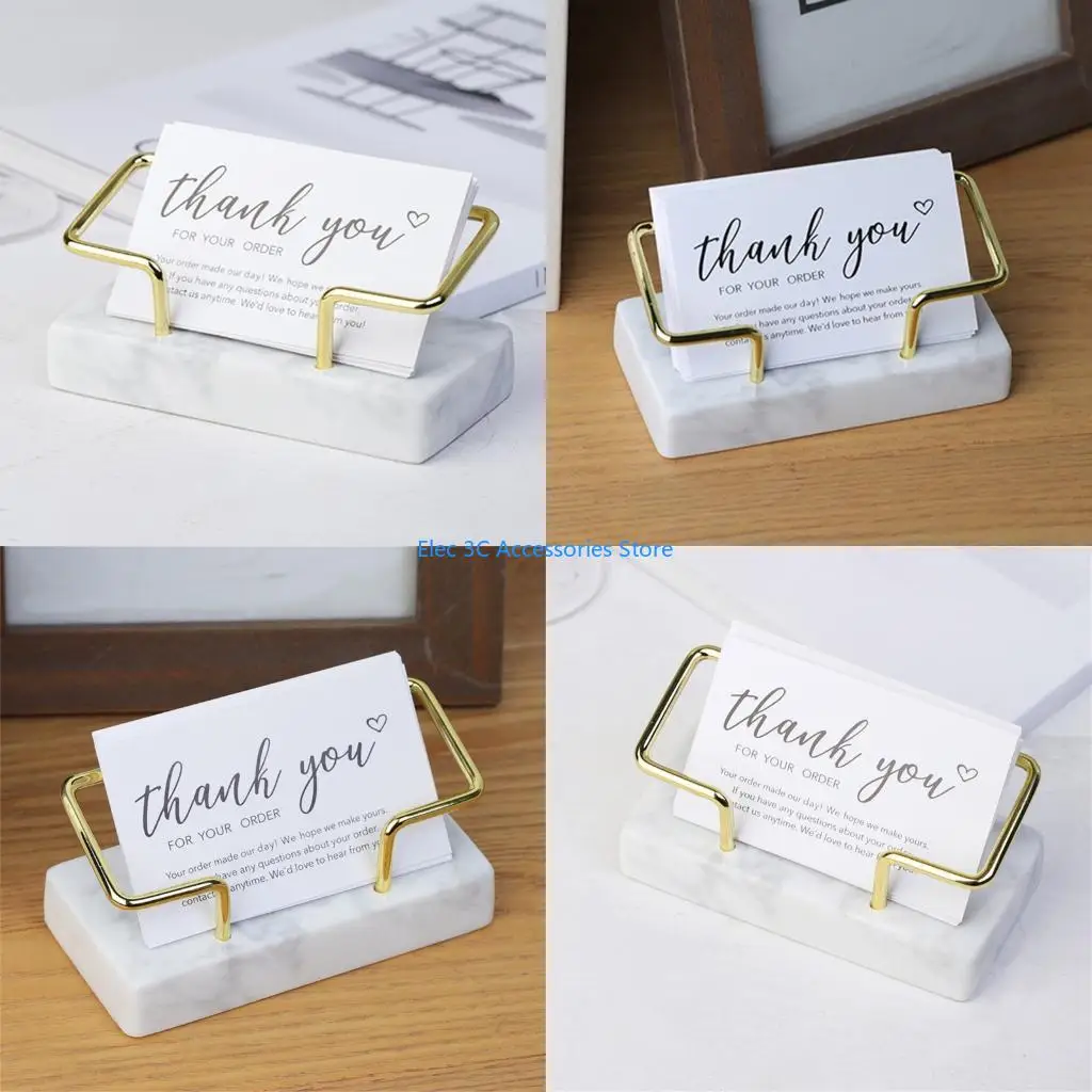 Y51A Marble Card Holders Business Card Holders Desktop Business Card Display Stand Business Card Stand for Office Desktop