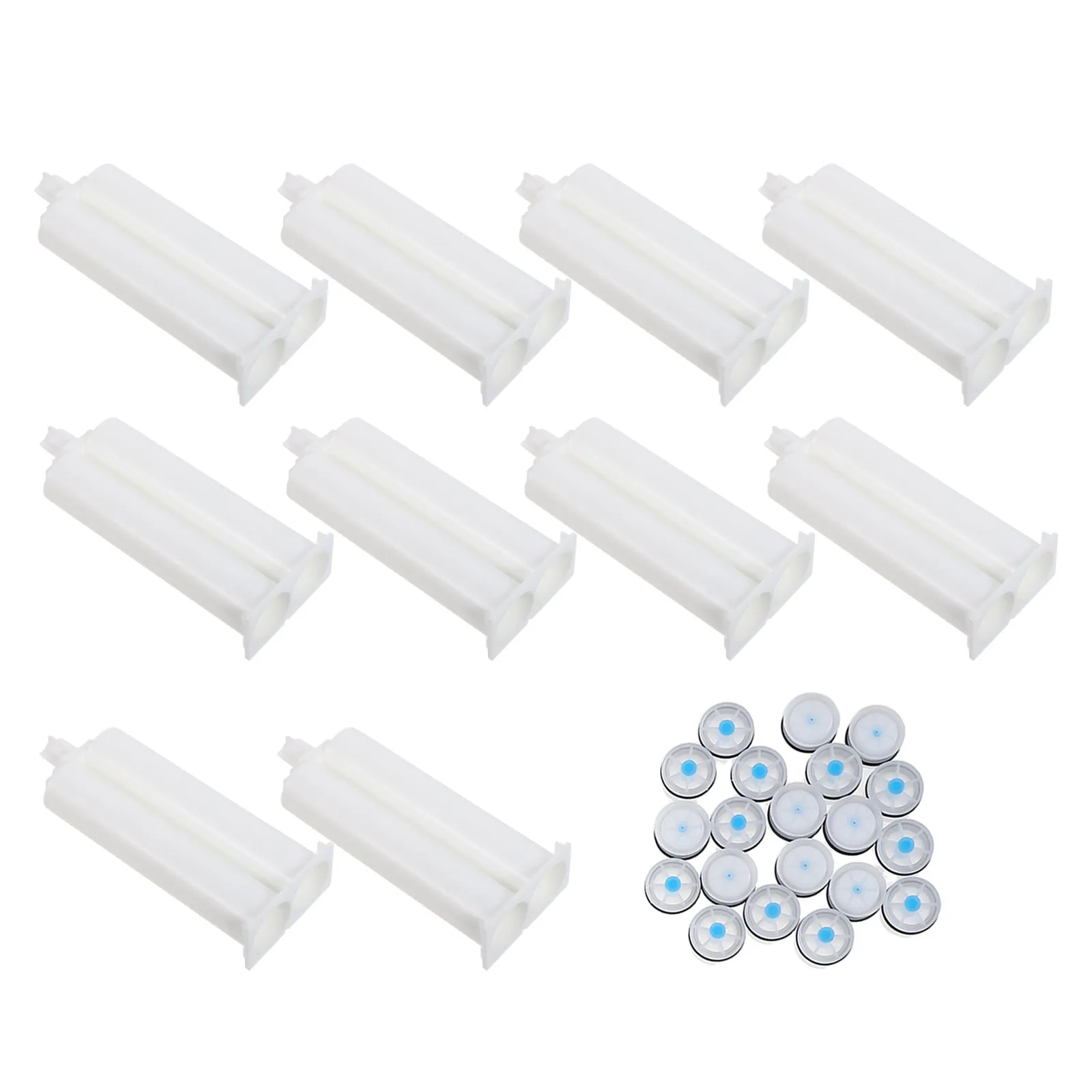 

10Pcs Epoxy Gun Adhesive Cartridge Dual Glue Cartridge Plastic Tubes for Manual Ab Glue Gun Precision Dispensing in Crafting and