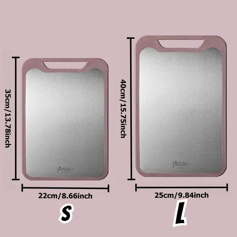 Stainless Steel Cutting Board, Non-Slip Double Sided Chopping Board, Easy Clean Kitchen Cutting Board with Juice Groove