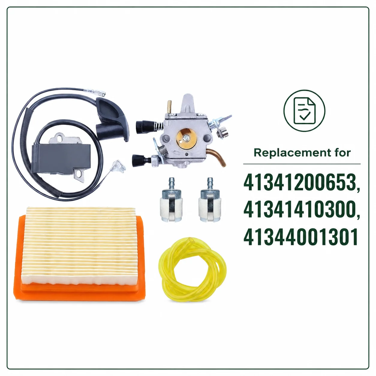 Carb Coil Air Filter Fuel Line Filter Kit For STIHL FS250/250R FS300 FS350 TS200 OEM 41341410300/41344001301 Trimmer Brushcutter