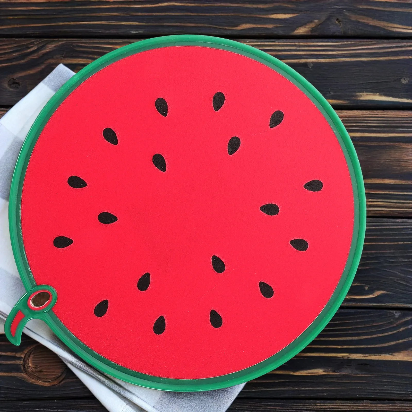 Stylish Watermelon Themed Cutting Board Reusable Plastic Chopping Mat for Fruits Vegetables Baby Food Scratch Resistant Easy view 2