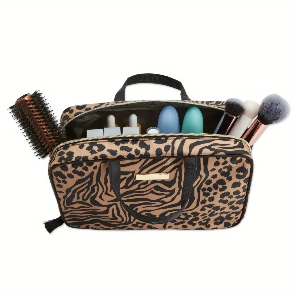 

Animal Print Dump in Weekender Bag Wipeable lining Spacious interior