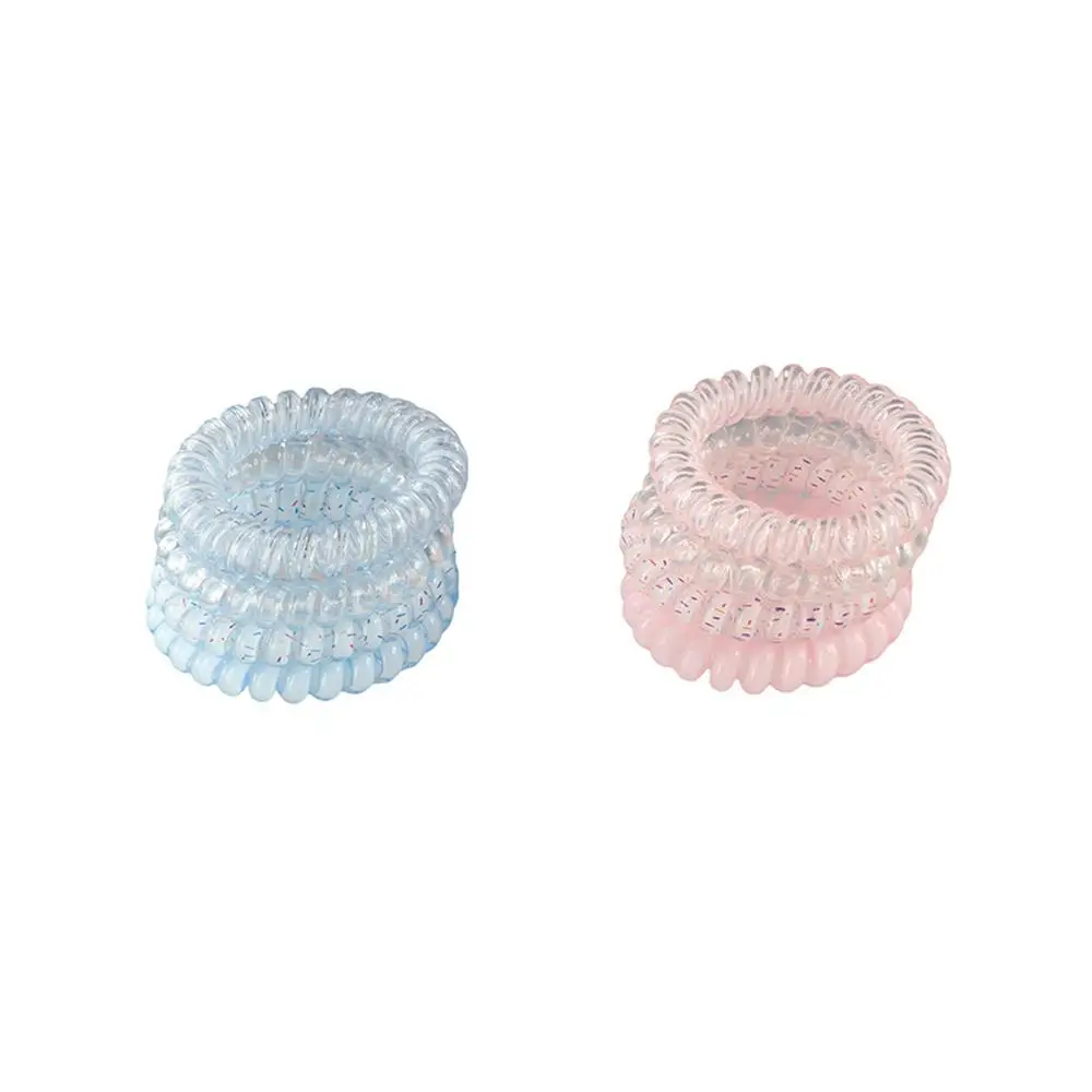 

Hair Tie Stretch Spiral Cord Hair Ring Hair Rope Headwear Sweet Elastic Hair Tie Colorful Scrunchies Multicolor Telephone Wire