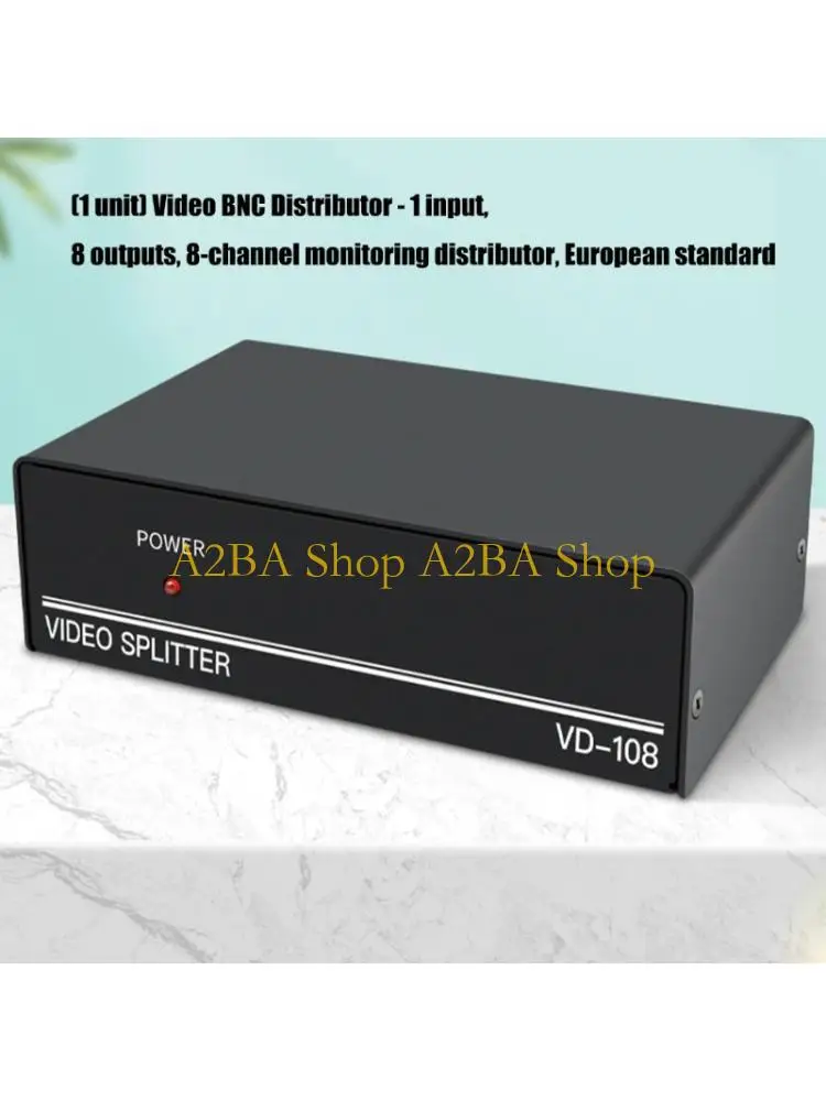 

A2BA Versatile 1 To 8 BNC Video Splitter Metal Construction Long Distance Transfer