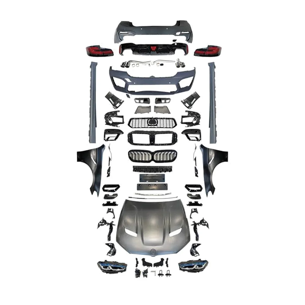 

Комплект кузова нового дизайна для BMW 5 серии F10/18 2011-2018, обновление до G30/38 M5CS, полный комплект кузова, система деталей