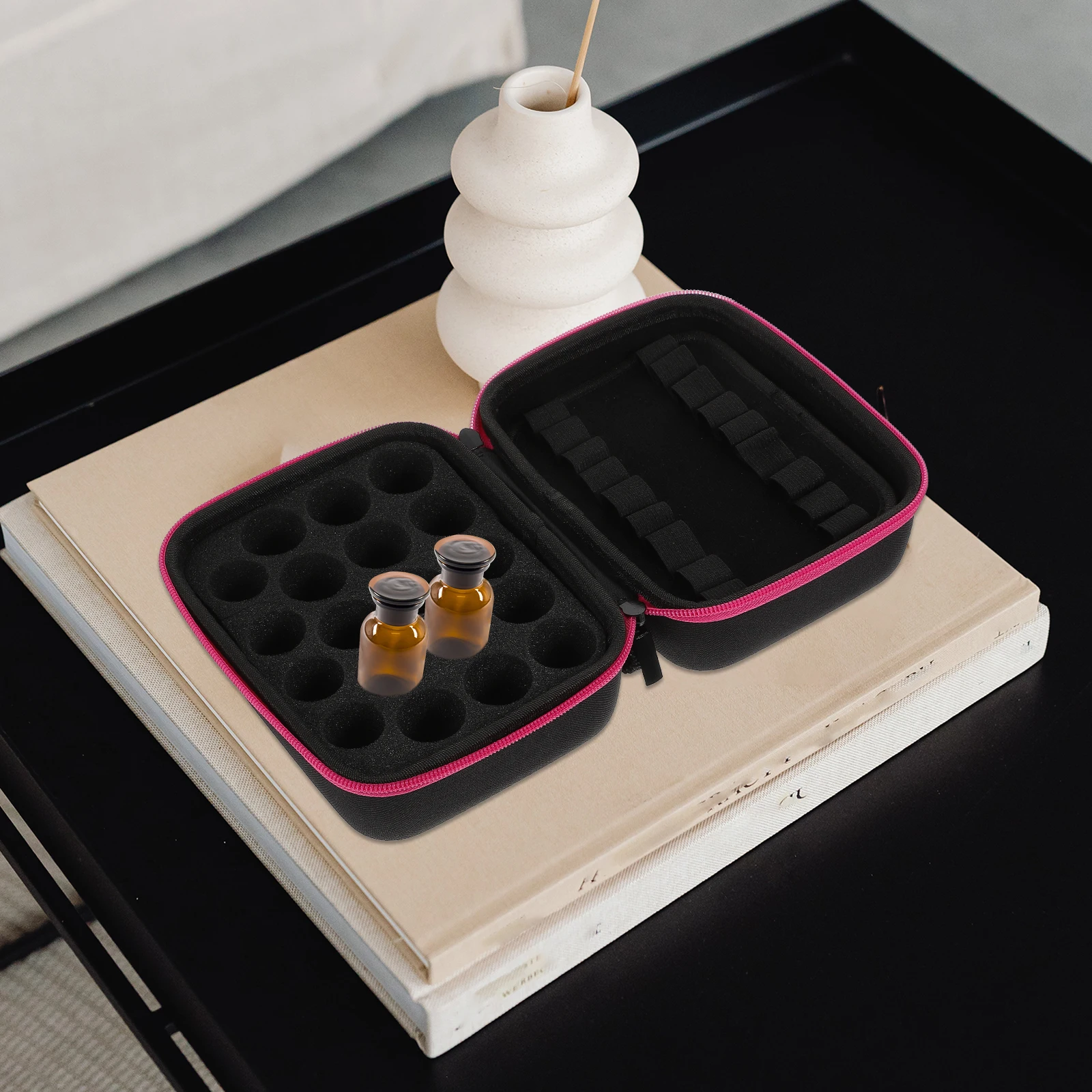 

Essential Oil Storage Pouch Multigrid Bag High Quality Eva Fabric Travel Case Multipurpose Holder Bedroom Study Toiletries