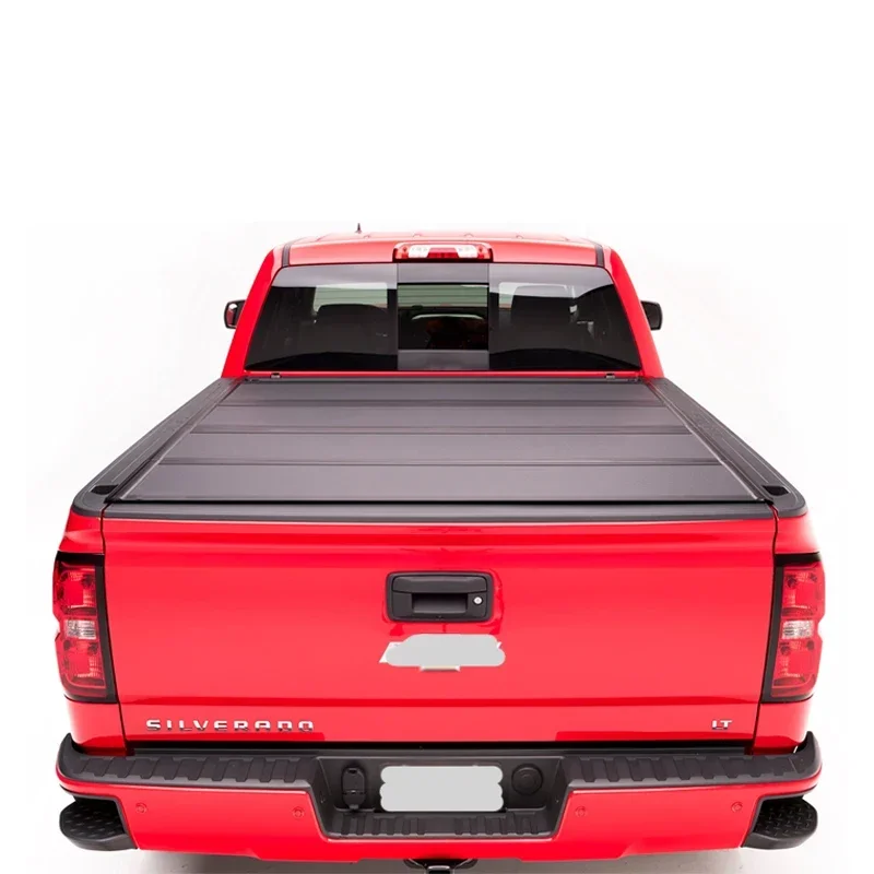 

4X4 Pickup Truck Accessories Hard Four Folding Manual Retractable Tonneau Cover For Hilux Revo Vigo Navara Np300 Amarok Ranger