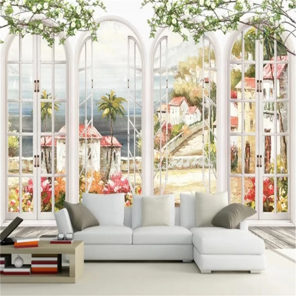 beibehang Custom wallpaper alley street view 3d background papel de parede wall papers home decor wallpapers for living room