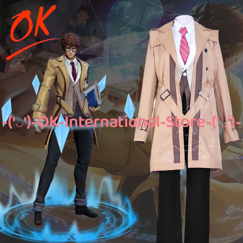 

Honor of Kings Zhuge Liang Golden Section Cosplay Costume Trench Game Character Outfit Halloween Carnival Party Uniform Suit