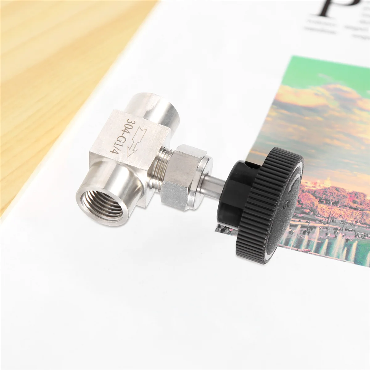 1/4 inch BSP Equal Female Thread SS 304 Stainless Steel Flow Control Shut Off Needle Valve