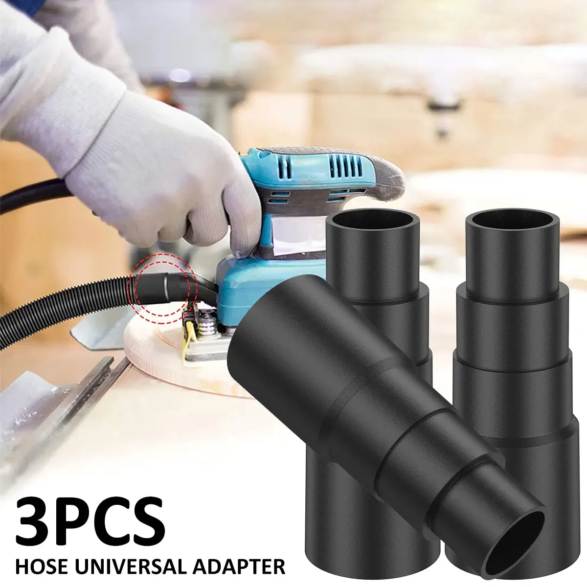 3Pcs Vacuum Cleaner Adapter For Festool Reusable Vacuum Hose Adapter Extraction Hose Adaptor Replacement Durable 25/30/34/42mm