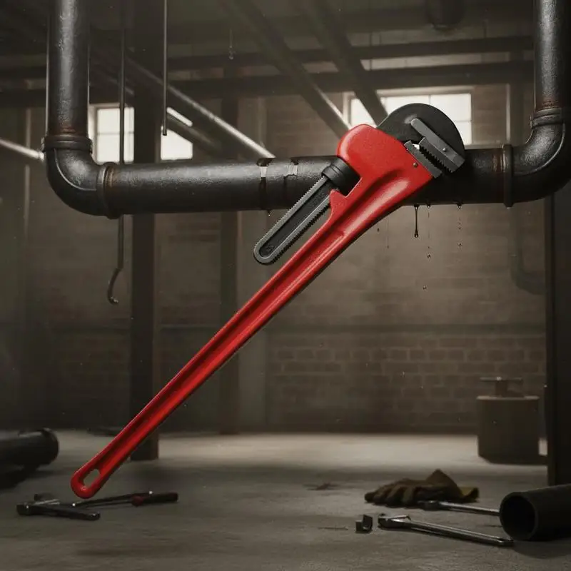 110 cm lange Stahlrohrzange mit verstellbaren Backen für Rohrdurchmesser bis 200 mm, ergonomischer Griff mit Zähnen für sicheren Halt, universelles Klempnerwerkzeug für Küche, Bad, Waschbecken,