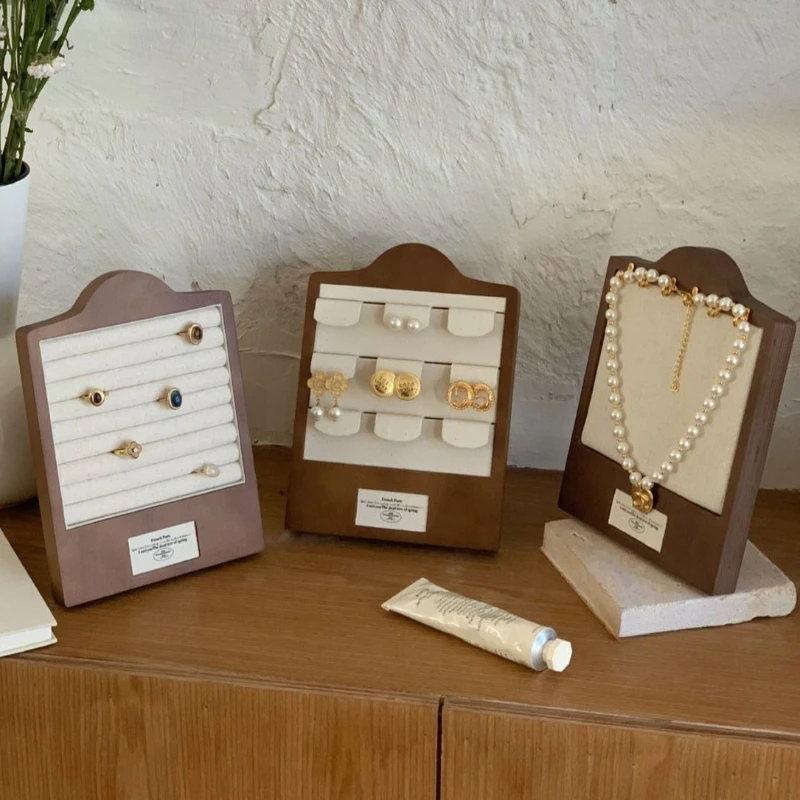 

Retro Jewelry Display Stand Counter Ring Earring Storage Rack Luxury Necklace Display Rack Live Streaming Jewelry Shooting Props