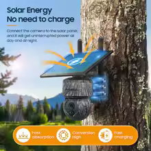 INQMEGA 5MP 4MP WIFI Wireless PTZ Solar Camera
