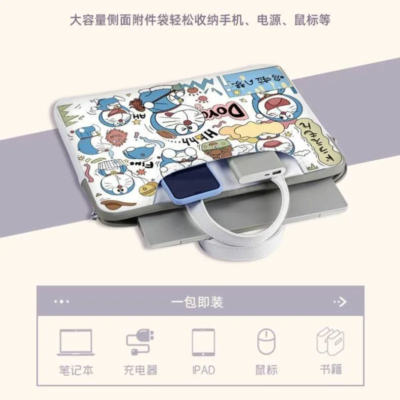 Sanrio anime periféricos bolsa para laptop cinnamoroll bonito grande capacidade tablet organizador bolsa de desenho animado capa para laptop 12 polegadas 14 polegadas 16 polegadas