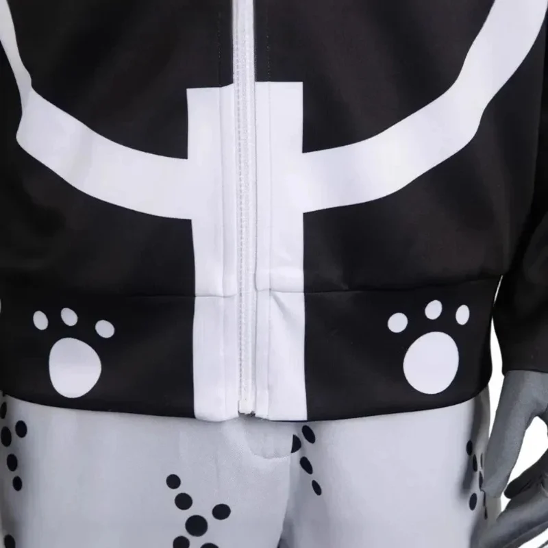 2025 22 Bartholomew Kuma Coslay زي الزي الأسود مع مخلب قبعة بانت بيضاء كرنفال هالوين يتوهم الدب الطاغية مجموعة ل