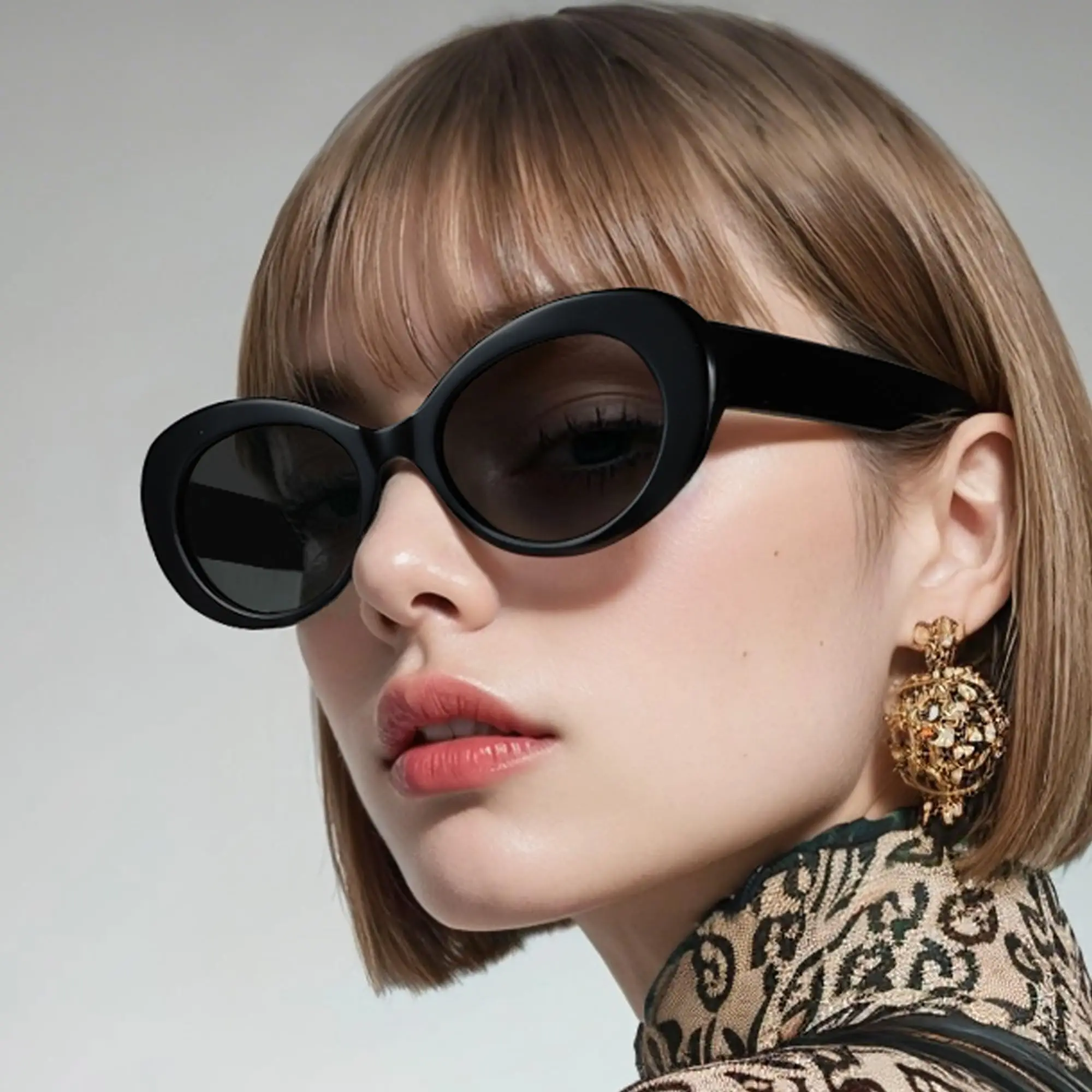 

ZENOTTIC Polarized Sunglasses Women Oval: Trendy Shades for Ladies - Retro Classic Sun Glasses UV400 Protection