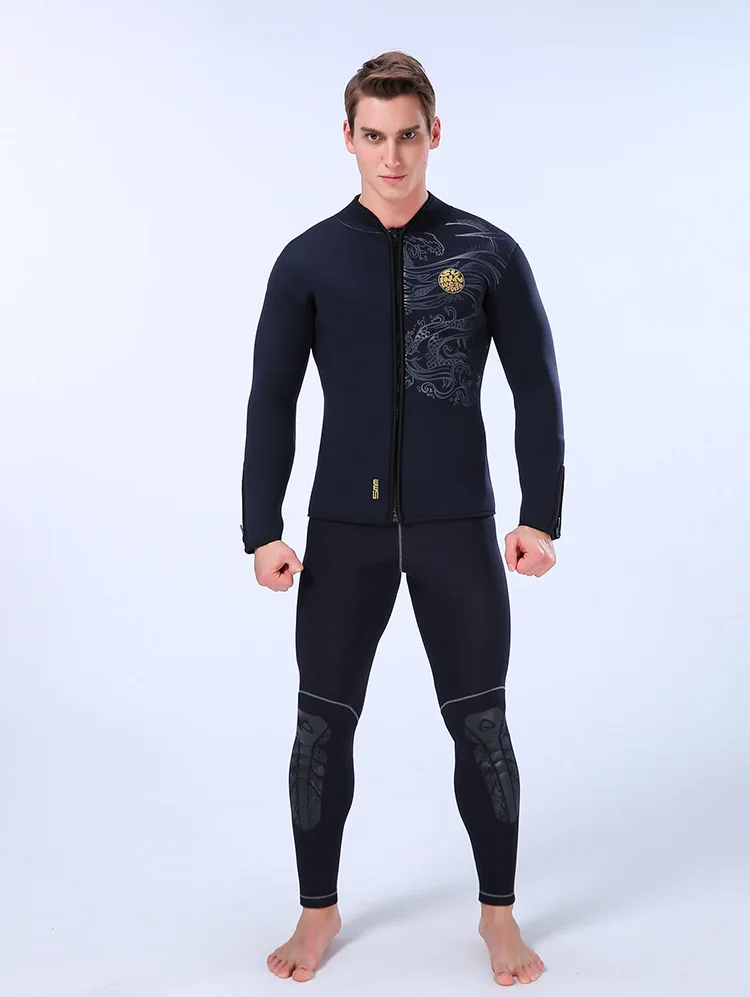 Long Sleeve Split Wetsuit For Men Women 5mm Warm Diving Jacket Top Diving Surfing Suits