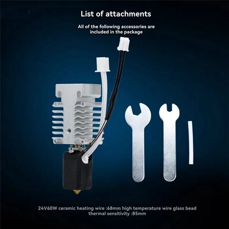 ABZW Aggiornamento Hot End Kit Per Creality Ender 3 V3 SE 24V 60W Termistore Riscaldatore Kit Blocco Riscaldante Stampante 3D