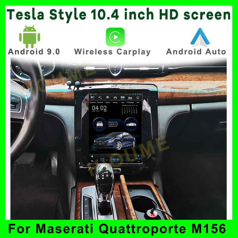 

For Maserati Quattroporte M156 2013-2020 Tesla style Android 9.0 Car Multimedia Player GPS Navi radio stereo head unit