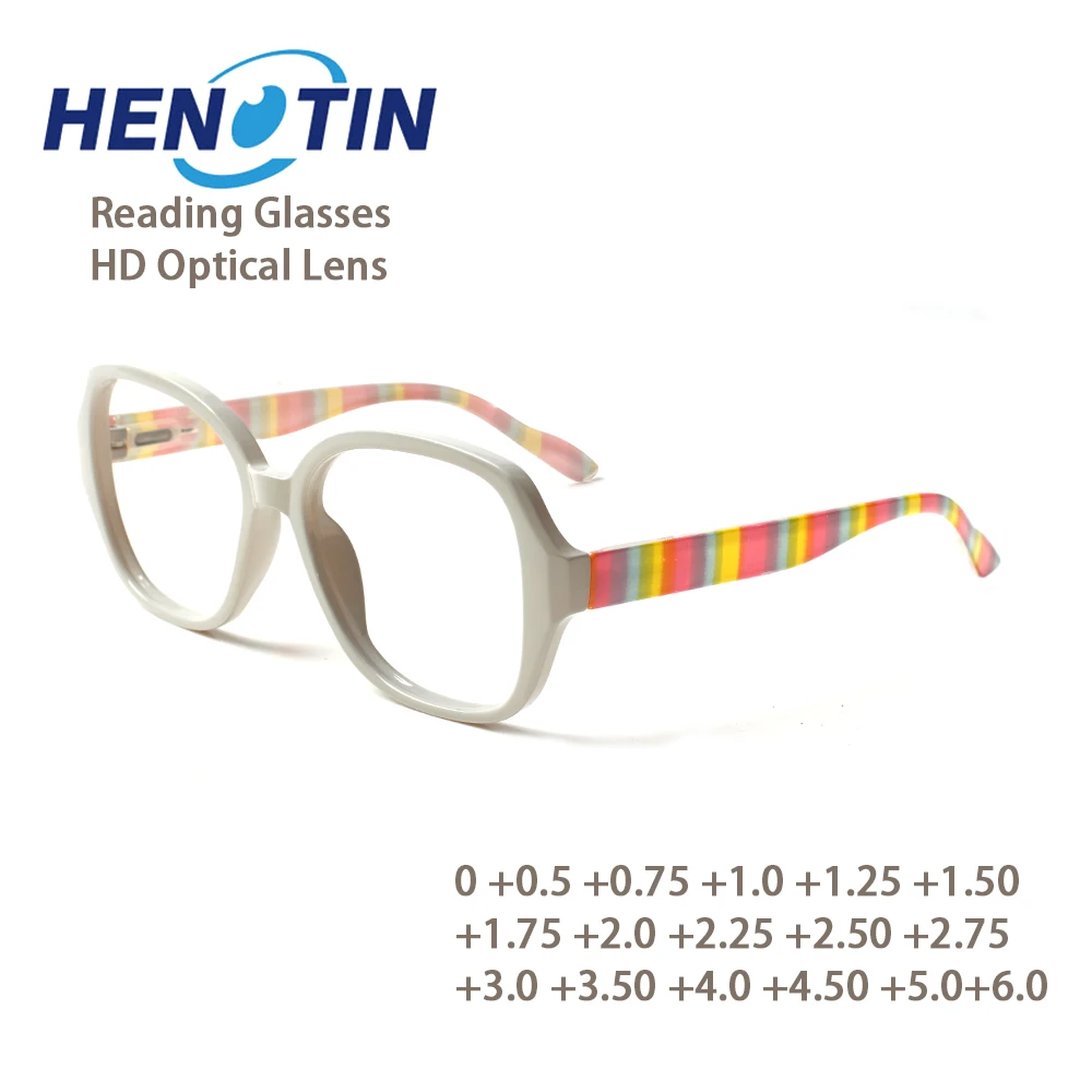 

New Square Reading Glasses Fashion Printed Mirror Legs Trendy Eyeglasses Ultralight Women's Men's Optical Prescription Glasses