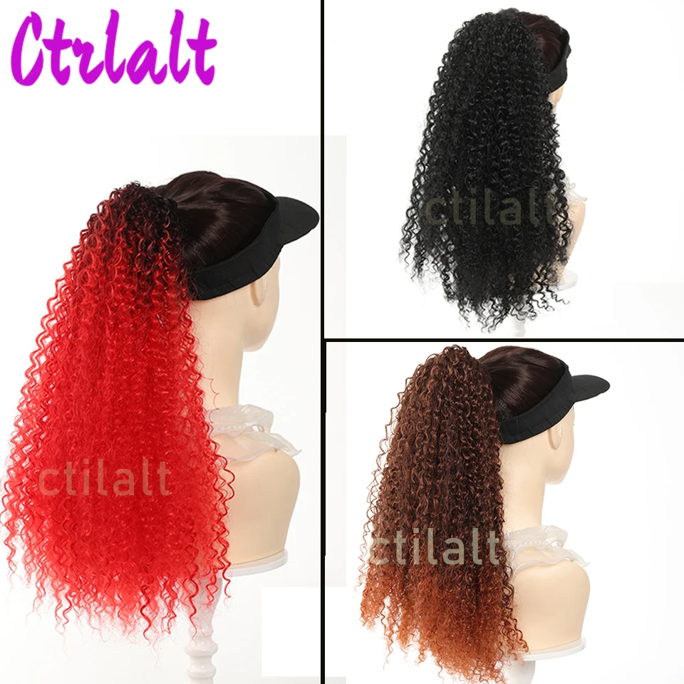 Queue de cheval bouclée synthétique pour femme, longue, moelleuse, proximité Wstring, afro bouclé, fausse queue, postiche, degré de chaleur