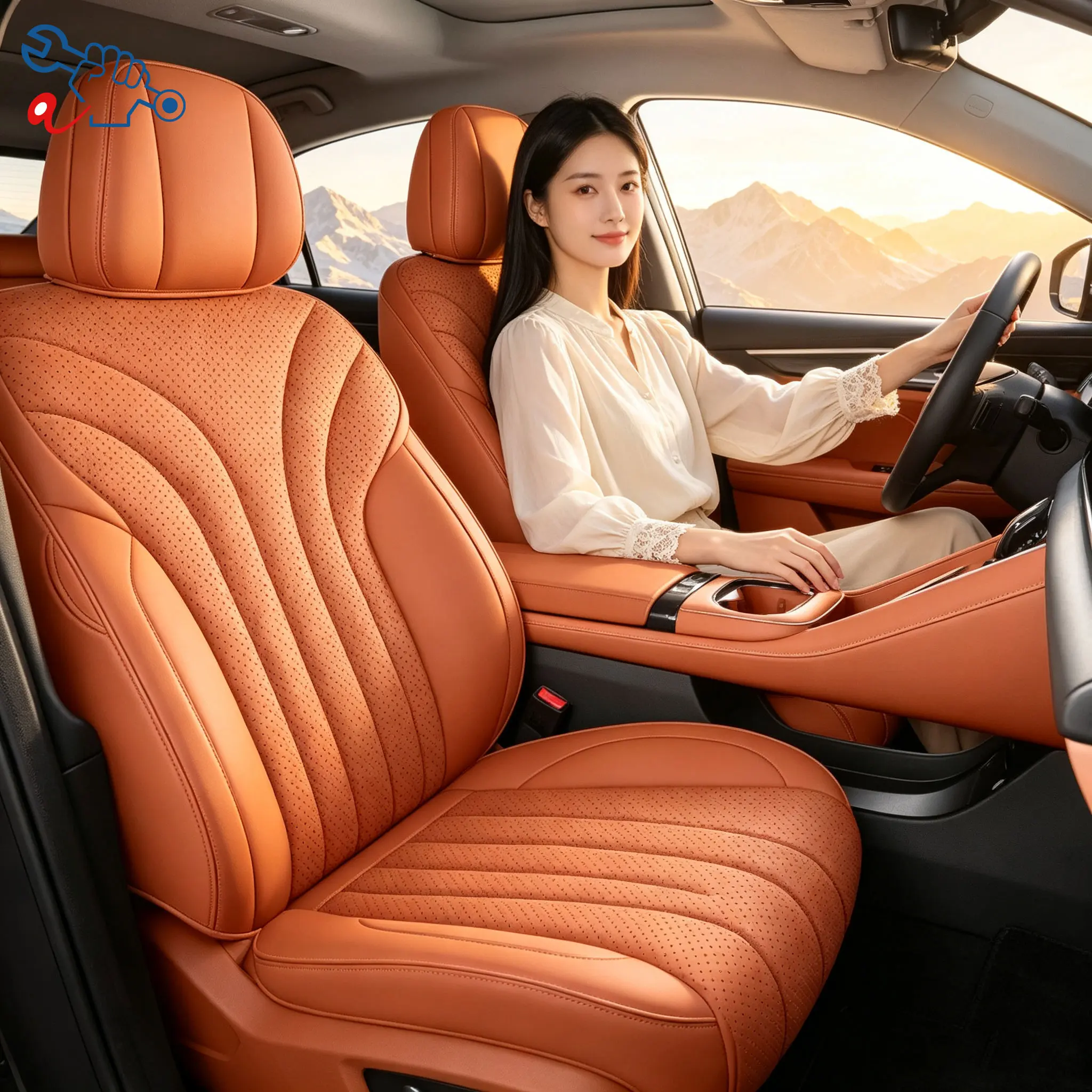 Left-Drive Car Seat Cover For GAC AION RT 2025-2026 Custom Fit Full Surround Seat Cushions All Weather Protective Covers Car