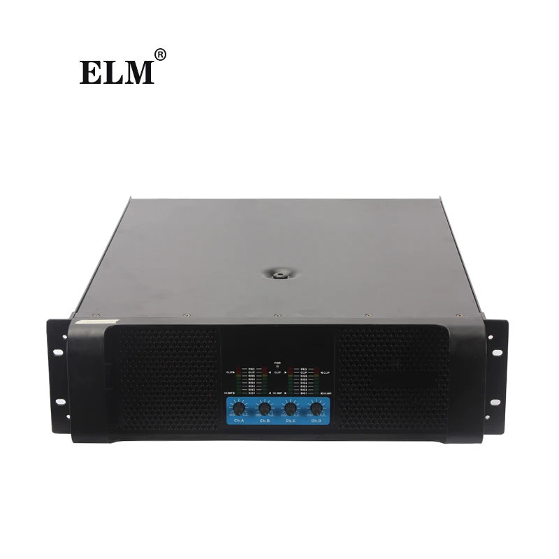 High Quality Power Amplifier ELM IT8000 4 Channels 3U 1000W Professional Audio Power Amplifier Karaoke Speaker Music Player