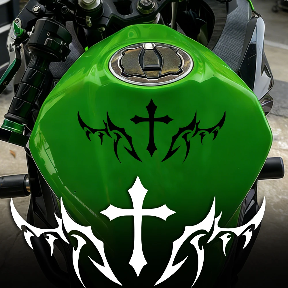 

1 шт. готическая виниловая наклейка с крестом в этническом стиле для мотоцикла, самоклеящаяся, для обтекателя, боковой панели, топливного бака, шлема, переднего стекла автомобиля