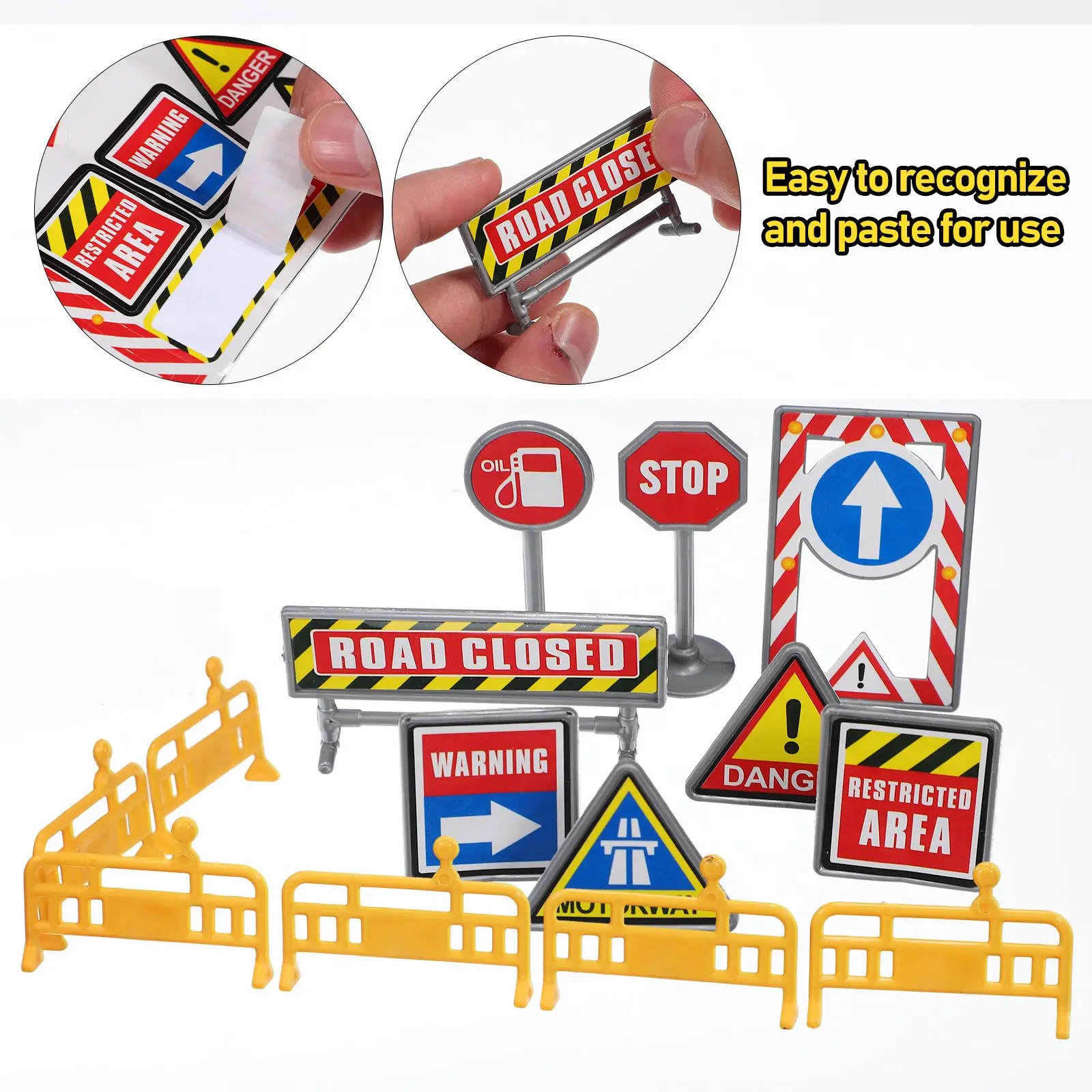 1 Set Traffic Signs Mini Traffic Cones Traffic Light Road Signs Traffic Light Lamp Early Education Toys