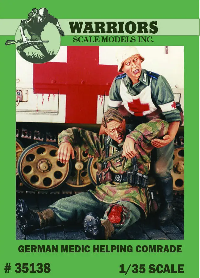 1/35 WWII German Medic Helping Comrade (2 Figures Kit/Set) Warriors #35138 Resin Kits