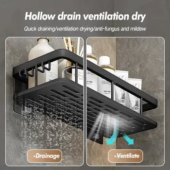 浴室收納架 不鏽鋼防鏽收納架 淋浴架 吸盤收納架 家用電器收納架 8 最佳銷售 浴室配件 - №8